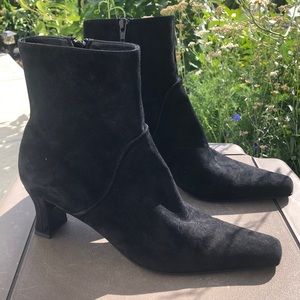 Inspired by Staud, black suede ankle boots